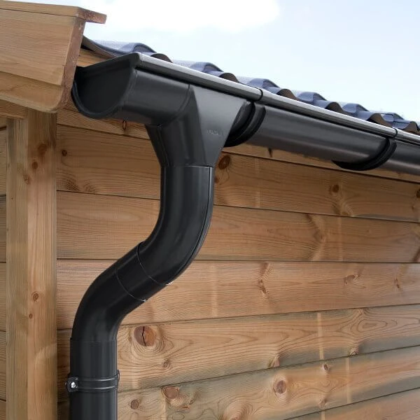 Zinken Dakgoot Lessenaarsdak Type 110 Zwart - Lengte 1020 cm - Afbeelding 1